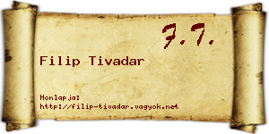 Filip Tivadar névjegykártya