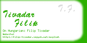 tivadar filip business card